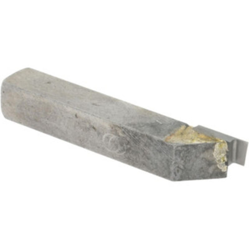Accupro Single Point Tool Bit: 3/8” Shank Width, 3/8” Shank Height, Micrograin Solid Carbide Tipped, Neutral, GS, Cut-Off & Grooving GS-018F, Grade Micrograin, 0.018 Groove Width, 0.06 Depth of Cut ACC-GS018F – 84404177