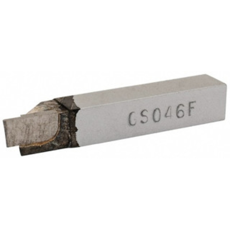 Accupro Single Point Tool Bit: 3/8” Shank Width, 3/8” Shank Height, Micrograin Solid Carbide Tipped, Neutral, GS, Cut-Off & Grooving GS-046F, Grade Micrograin, 0.046 Groove Width, 0.15 Depth of Cut ACC-GS046F – 84404474
