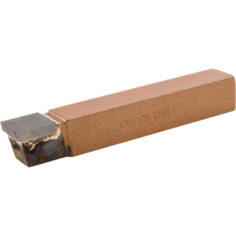 Made in USA Single Point Tool Bit: 5/8” Shank Width, 5/8” Shank Height, C5 Solid Carbide Tipped, Neutral, C, Square Nose 4” OAL 426 – 72664402