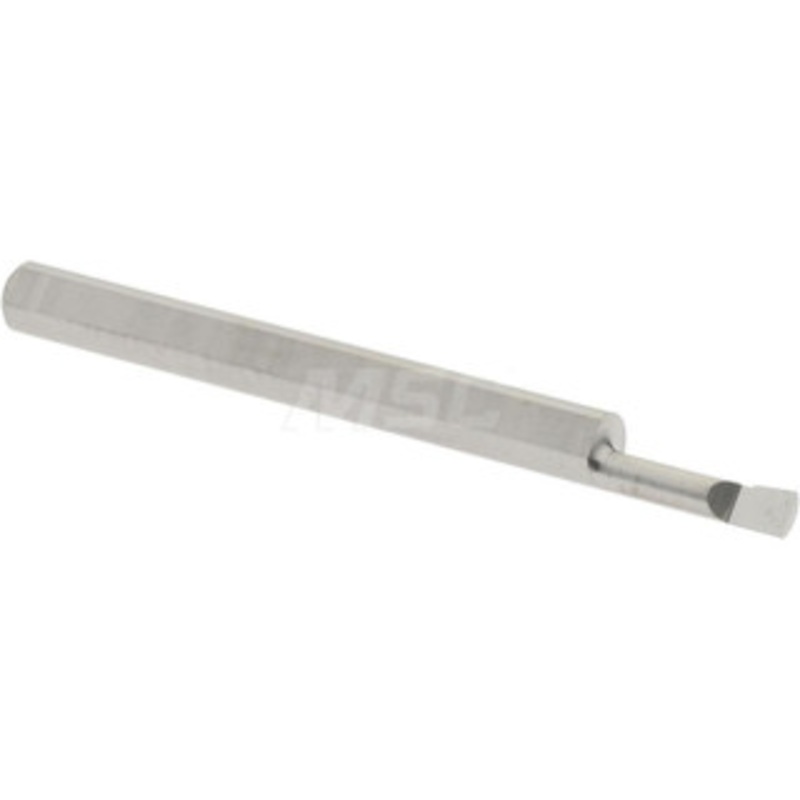 Accupro Corner Radius Boring Bar: 0.08 Min Bore, 0.3 Max Depth, Right Hand Cut, Submicron Solid Carbide 1/8 Shank Dia, 1-1/2 OAL, 0.0030 to 0.005 Corner Radius B080300R – 07107154