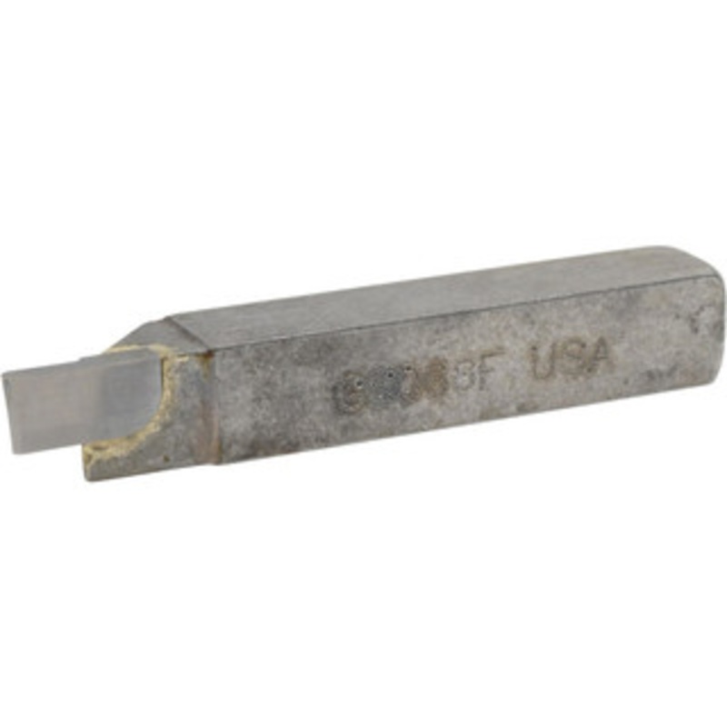 Accupro Single-Point Tool Bit: GS, Cut-Off & Grooving, 3/8 x 3/8 Shank GS-068F, Grade Micrograin, 0.068 Groove Width, 0.21 Depth of Cut ACC-GS068F – 84404672