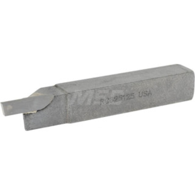 Accupro Single Point Tool Bit: 5/8” Shank Width, 5/8” Shank Height, Micrograin Solid Carbide Tipped, RH, RC, Cut-Off & Grooving 4” OAL ACC-RC625125 – 02647238