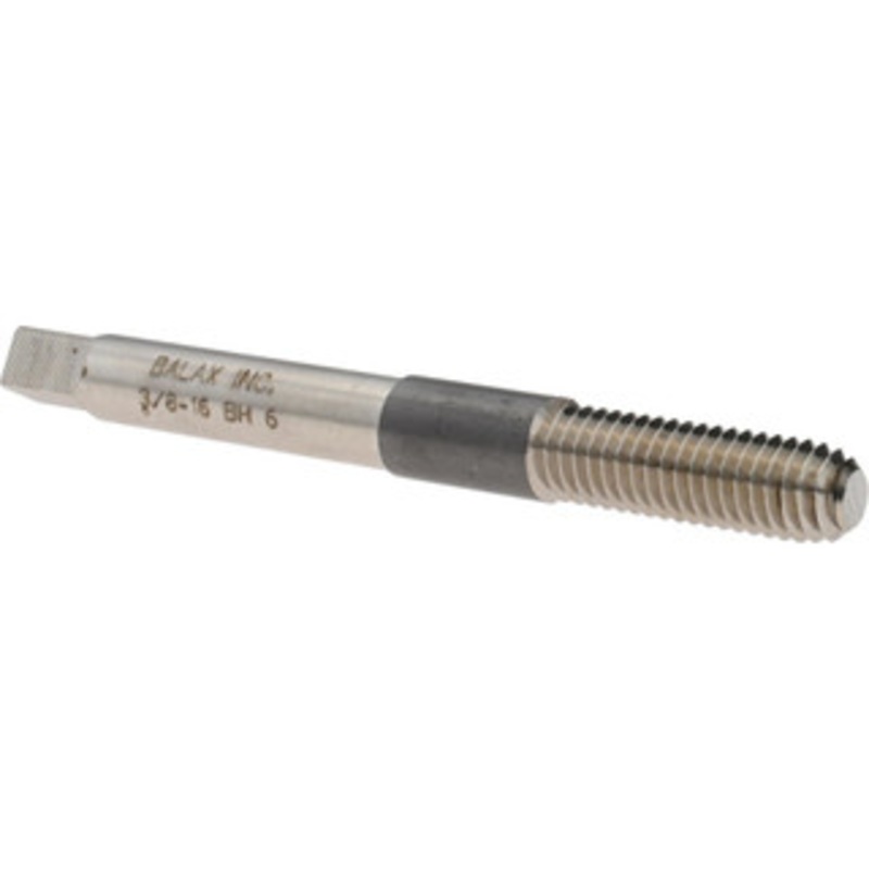 Balax Extension Tap: 3/8-16, H6, Bright/Uncoated, High Speed Steel, Thread Forming Bottoming, 4 OAL, 1-1/4 Thread Length, 3B Class of Fit 13506-010 – 49714116
