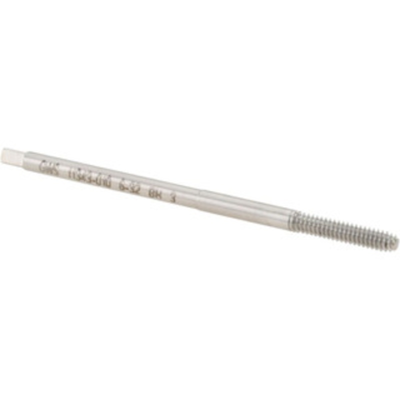 Balax Extension Tap: 6-32, H3, Bright/Uncoated, High Speed Steel, Thread Forming Bottoming, 3 OAL, 11/16 Thread Length, 3B Class of Fit 11343-010 – 49713407