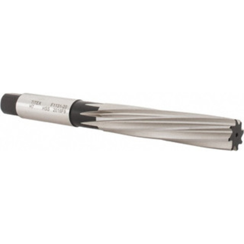 Walter Titex 0.7874 Diam, Straight Shank, 100mm Flute, Hand Reamer Spiral Flute, 7.91 OAL, Left Hand Spiral, Right Hand Cut, 8 Flutes, High Speed Steel 5071541 – 36383719