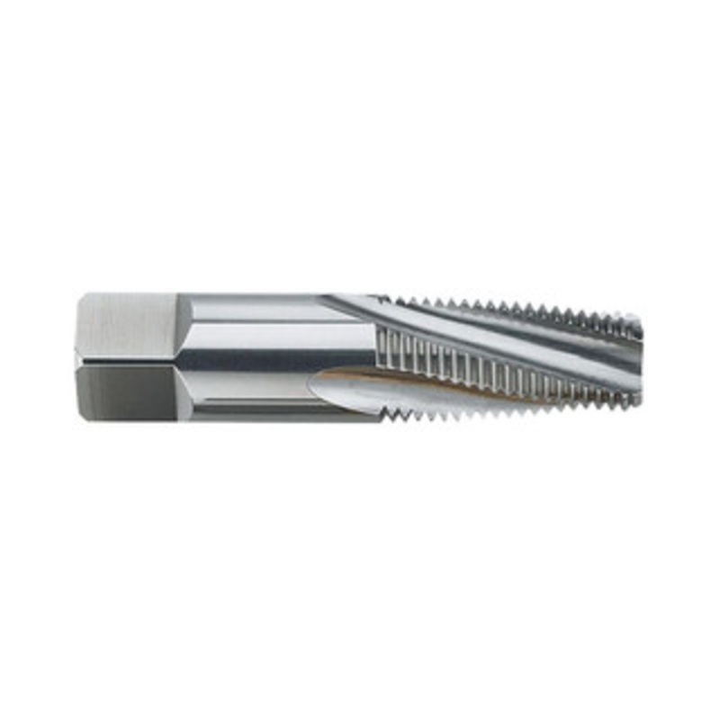 Balax 1/16-27 NPTF, 15 Helix, 4 Flutes, Bottoming Chamfer, Bright Finish, Cobalt, Spiral Flute Pipe Tap Right Hand Flute, 5/16 Shank Diam, 11/16 Thread Length, 0.222-0.259 Projection, 3/8 Square Size, 59902-000 – 32057424