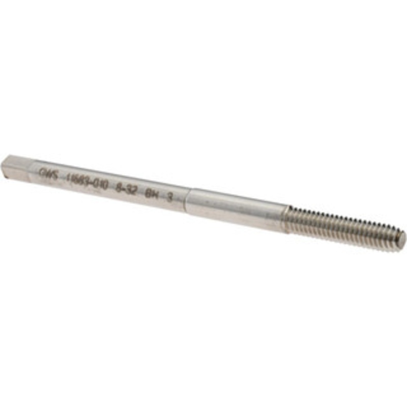 Balax Extension Tap: 8-32, H3, Bright/Uncoated, High Speed Steel, Thread Forming Bottoming, 3 OAL, 3/4 Thread Length, 3B Class of Fit 11683-010 – 49713480