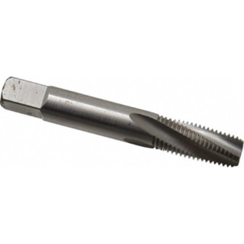Balax 1/16-27 NPT, 15 Helix, 4 Flutes, Bottoming Chamfer, Bright Finish, Cobalt, Spiral Flute Pipe Tap Right Hand Flute, 5/16 Shank Diam, 11/16 Thread Length, 0.222-0.259 Projection, 3/8 Square Size, 59900-000 – 32057416