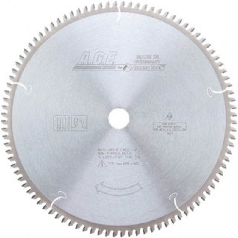 Amana Tool Wet & Dry Cut Saw Blade: 12 Dia, 1 Arbor Hole, 96 Teeth Aluminum & Non-Ferrous Metal, Round Arbor MD12-965TB – 66639717