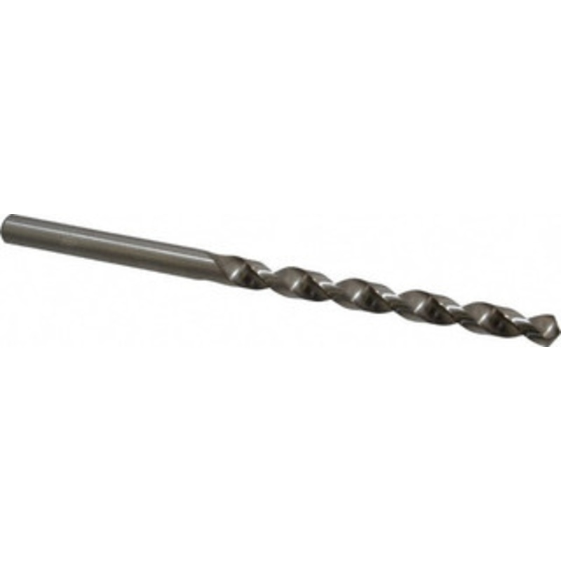 Chicago-Latrobe 3/8 118 Spiral Flute High Speed Steel Taper Length Drill Bit Bright Finish, 4-1/4 Flute Length, 6-3/4 OAL, Standard Point, Straight Shank, Series 120B 50124 – 81554248