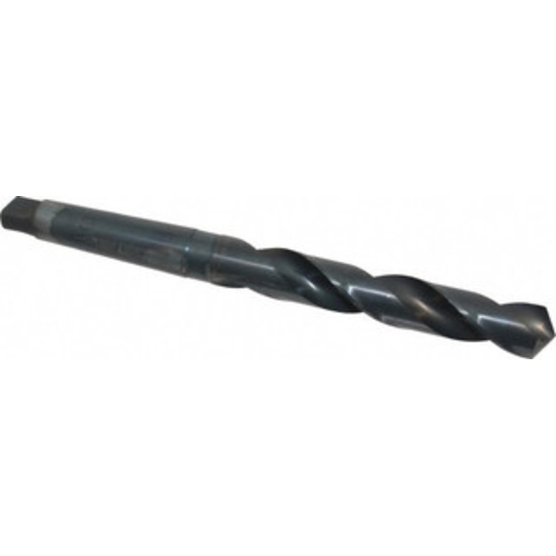 Chicago-Latrobe 1-1/4, 4MT 118 Point High Speed Steel Taper Shank Drill Bit Oxide Finish, 7-7/8 Flute Length, 13-1/2 OAL, Spiral Flute, Series 110 53180 – 81541161