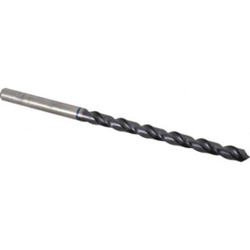 Accupro 11/32 118 Spiral Flute Vanadium High Speed Steel Taper Length Drill Bit TiAlN Finish, 115mm Flute Length, 175mm OAL, Faceted Point, Straight Shank 1BT0873-AC – 05495403