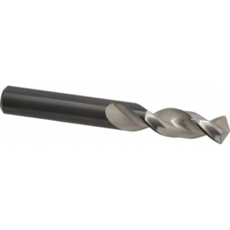 Walter Titex 33/64 130 Parabolic Flute Vanadium High Speed Steel Screw Machine Drill Bit Bright Finish, Right Hand Cut, 2 Flute Length, 4-1/32 OAL, Split Point, Straight Shank 5153746 – 01254911