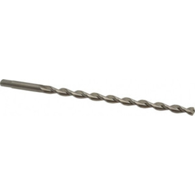 Chicago-Latrobe 17/64 135 Parabolic Flute High Speed Steel Taper Length Drill Bit Bright Finish, 5 Flute Length, 6-1/4 OAL, Split Point, Tanged Shank, Series 120DH 68817 – 80907173