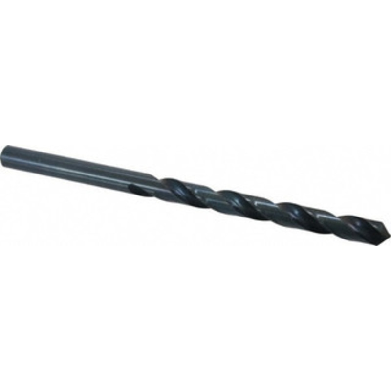 Chicago-Latrobe 29/64 118 Spiral Flute High Speed Steel Taper Length Drill Bit Oxide Finish, 4-3/4 Flute Length, 7-1/2 OAL, Standard Point, Straight Shank, Series 120 49729 – 81400293