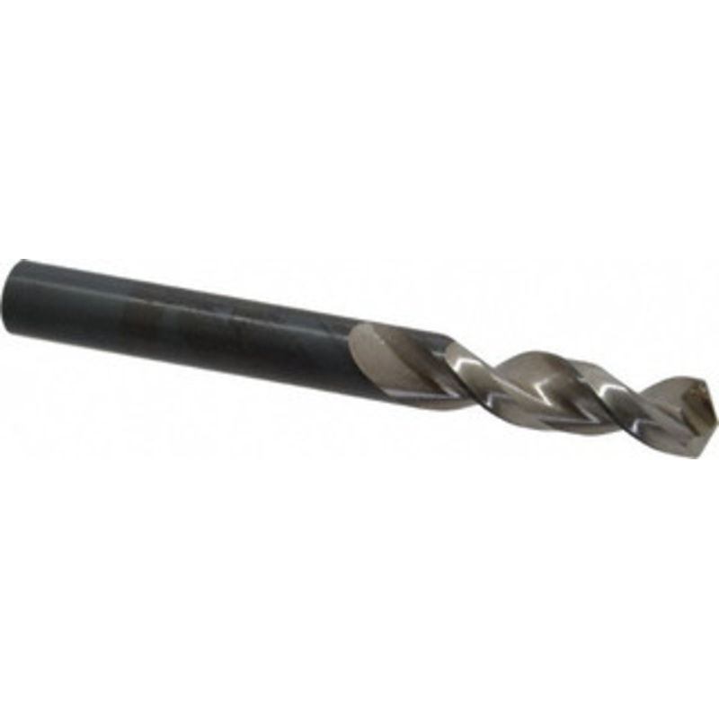 Walter Titex 0.323 130 Parabolic Flute Vanadium High Speed Steel Screw Machine Drill Bit Bright Finish, Right Hand Cut, 1-7/16 Flute Length, 3-1/8 OAL, Split Point, Straight Shank 5153729 – 01254804