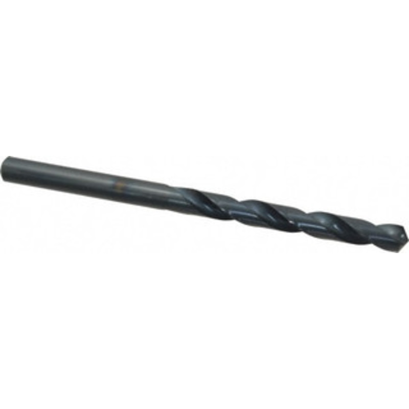 Chicago-Latrobe 17/32 118 Spiral Flute High Speed Steel Taper Length Drill Bit Oxide Finish, 4-3/4 Flute Length, 8 OAL, Standard Point, Straight Shank, Series 120 49734 – 81400343
