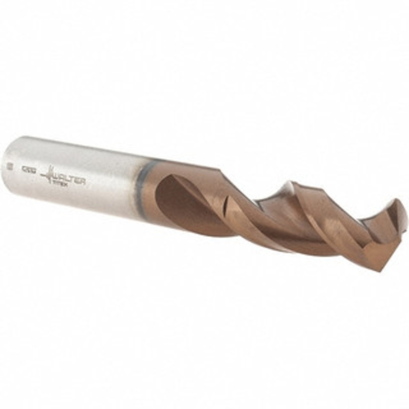 Walter Titex 1/2 130 Parabolic Flute Cobalt Screw Machine Drill Bit AlCrN Finish, Right Hand Cut, 51mm Flute Length, 102mm OAL, Conical+U Point, Straight Shank 5337138 – 36336220