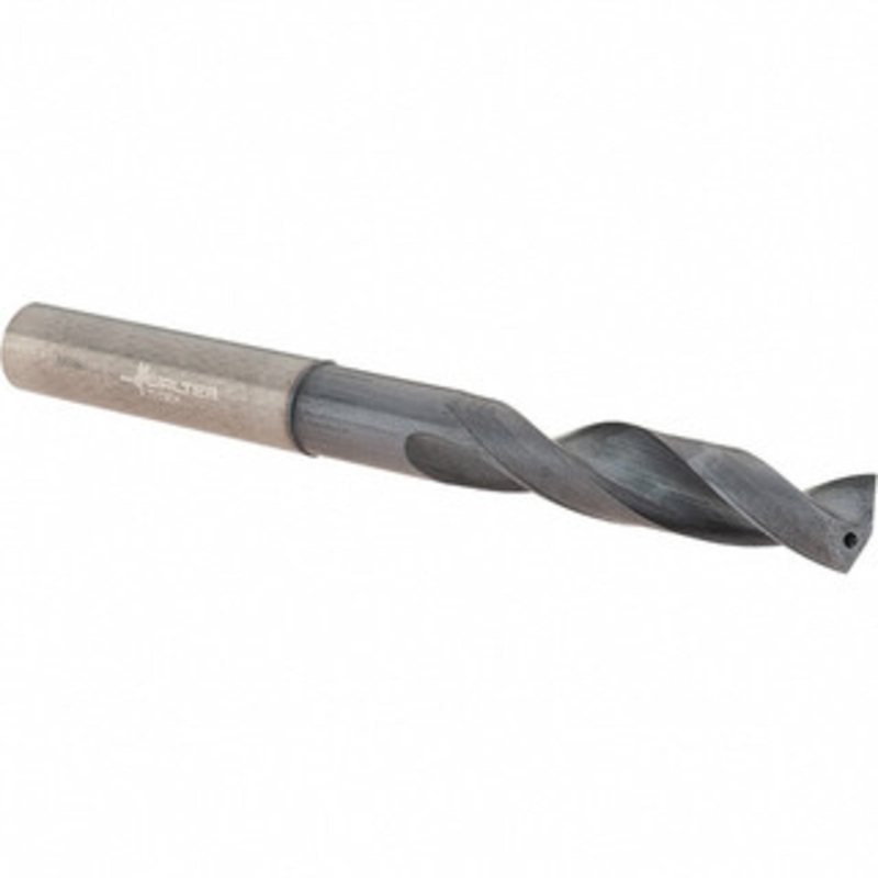 Walter Titex 3/8 150 Spiral Flute Solid Carbide Screw Machine Drill Bit Tinal Finish, Right Hand Cut, 47mm Flute Length, 103mm OAL, Form V+A Point, Straight Shank, Through Coolant 5200216 – 60486735