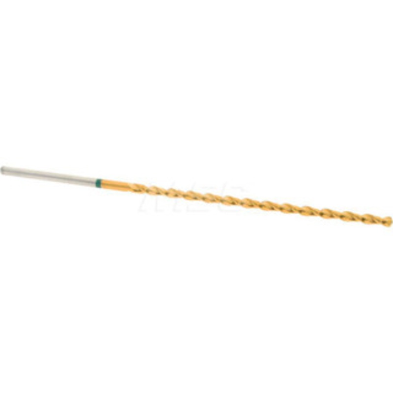 Accupro 5/64 130 Spiral Flute Vanadium High Speed Steel Taper Length Drill Bit TiN Finish, 56mm Flute Length, 85mm OAL, Split Point, Straight Shank 1GL0198-AC – 56518079