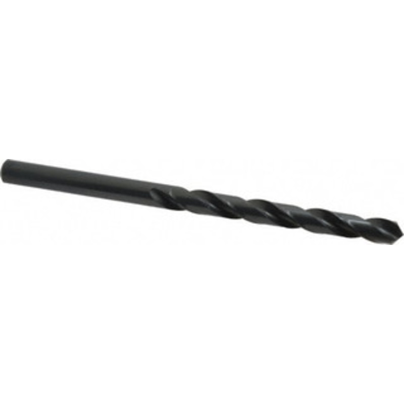 Chicago-Latrobe 31/64 118 Spiral Flute High Speed Steel Taper Length Drill Bit Oxide Finish, 4-3/4 Flute Length, 7-3/4 OAL, Standard Point, Straight Shank, Series 120 49731 – 81400319