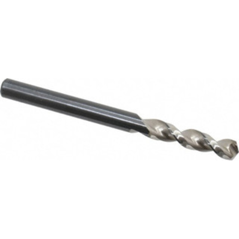 Walter Titex 0.2165 130 Parabolic Flute Vanadium High Speed Steel Screw Machine Drill Bit Bright Finish, Right Hand Cut, 28mm Flute Length, 2-19/32 OAL, Split Point, Straight Shank 5057205 – 01423334