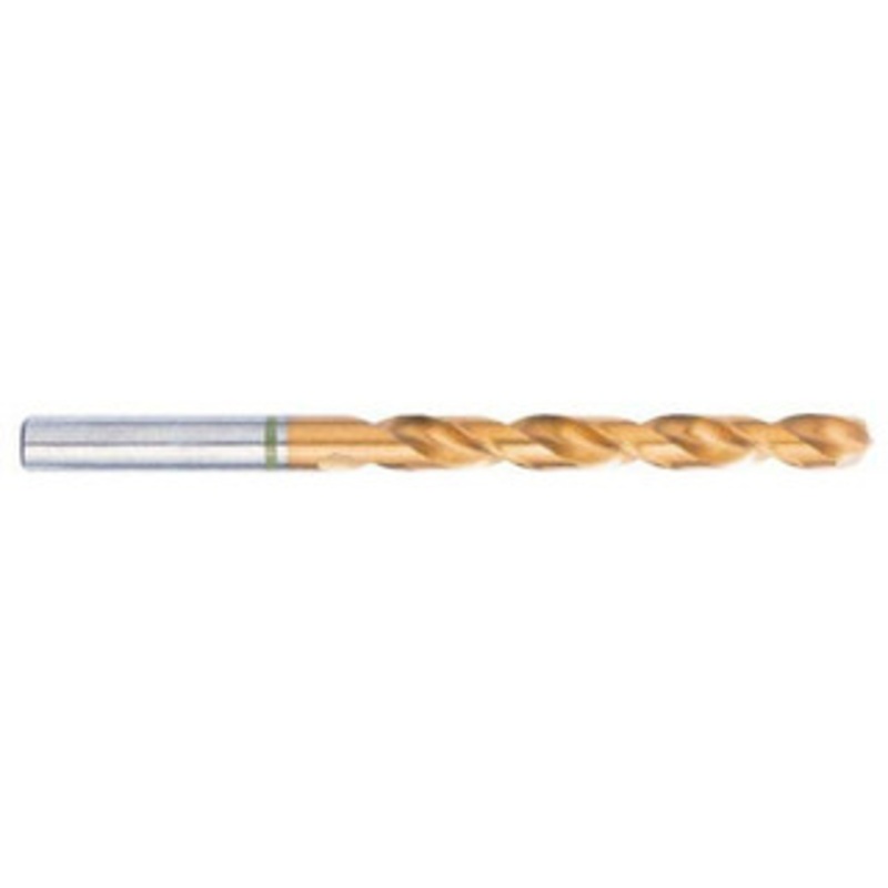Accupro 1/8 130 Spiral Flute Vanadium High Speed Steel Taper Length Drill Bit TiN Finish, 69mm Flute Length, 106mm OAL, Split Point, Straight Shank 1GL0318-AC – 56518301