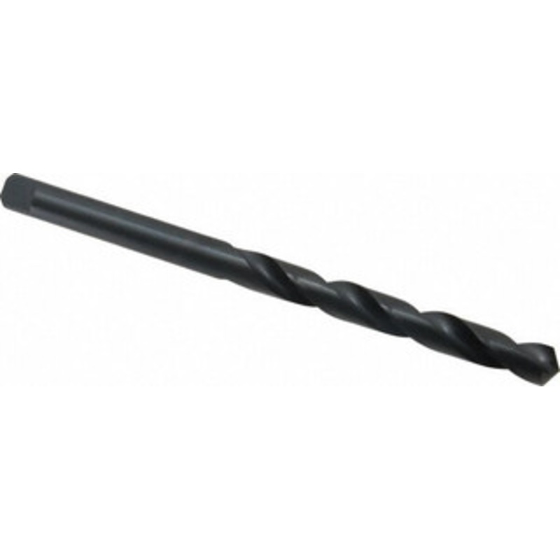 Chicago-Latrobe 17/32 118 Spiral Flute High Speed Steel Taper Length Drill Bit Oxide Finish, 4-3/4 Flute Length, 8 OAL, Standard Point, Tanged Shank, Series 255AN 49534 – 81187452