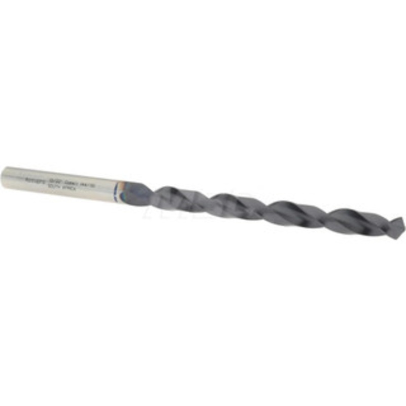 Accupro 13/32 118 Spiral Flute Vanadium High Speed Steel Taper Length Drill Bit TiAlN Finish, 121mm Flute Length, 184mm OAL, Faceted Point, Straight Shank 1BT1030-AC – 05495551
