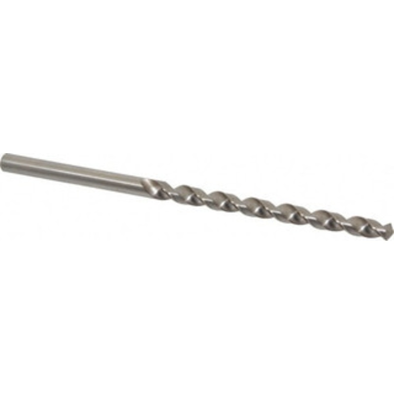 Chicago-Latrobe 5/16 118 Spiral Flute High Speed Steel Taper Length Drill Bit Bright Finish, 4 Flute Length, 6-3/8 OAL, Standard Point, Straight Shank, Series 120B 50120 – 81554206
