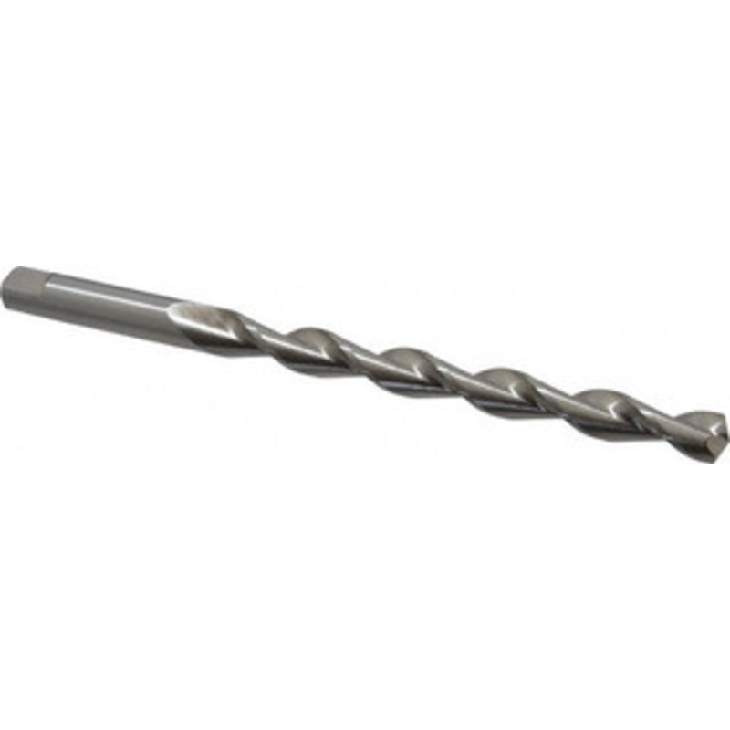 Chicago-Latrobe 17/32 135 Parabolic Flute High Speed Steel Taper Length Drill Bit Bright Finish, 6 Flute Length, 8 OAL, Split Point, Tanged Shank, Series 120DH 68834 – 80907348