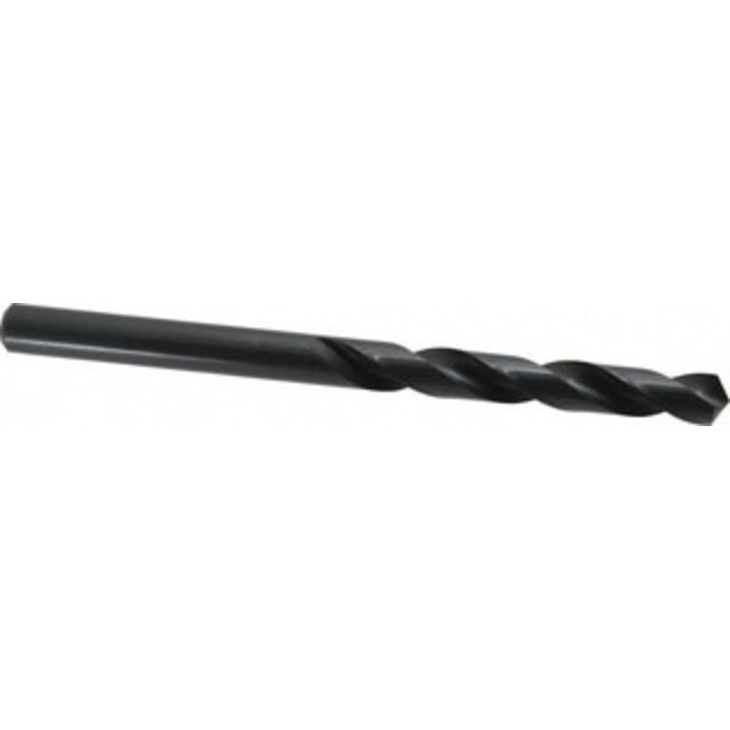Chicago-Latrobe 21/32 118 Spiral Flute High Speed Steel Taper Length Drill Bit Oxide Finish, 5-1/8 Flute Length, 9 OAL, Standard Point, Straight Shank, Series 120 49742 – 81400426