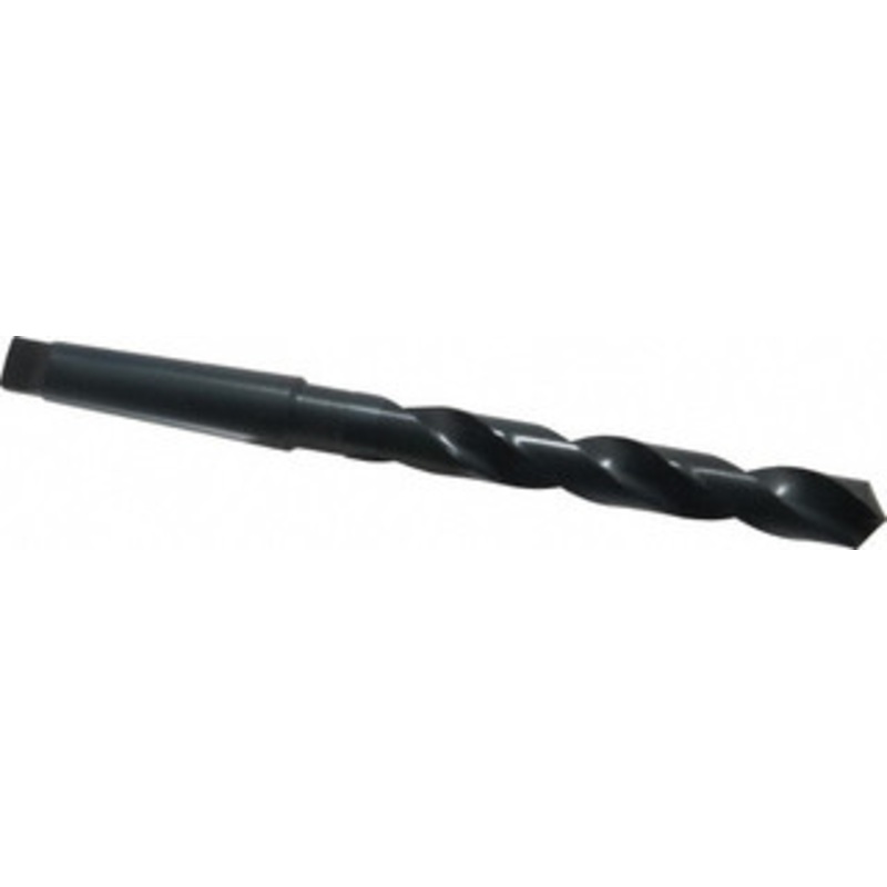Chicago-Latrobe 27/32, 3MT 118 Point High Speed Steel Taper Shank Drill Bit Oxide Finish, 6-1/8 Flute Length, 10-3/4 OAL, Spiral Flute, Series 110 53154 – 81530545