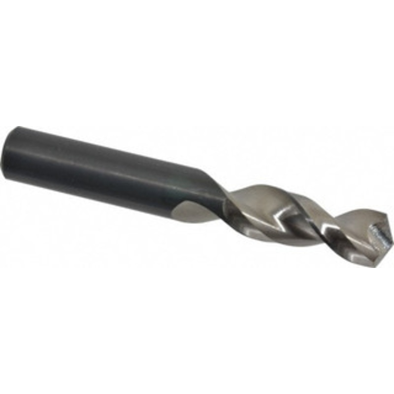 Walter Titex 21/32 130 Parabolic Flute Vanadium High Speed Steel Screw Machine Drill Bit Bright Finish, Right Hand Cut, 2-23/64 Flute Length, 4-11/16 OAL, Split Point, Straight Shank 5153743 – 01254978