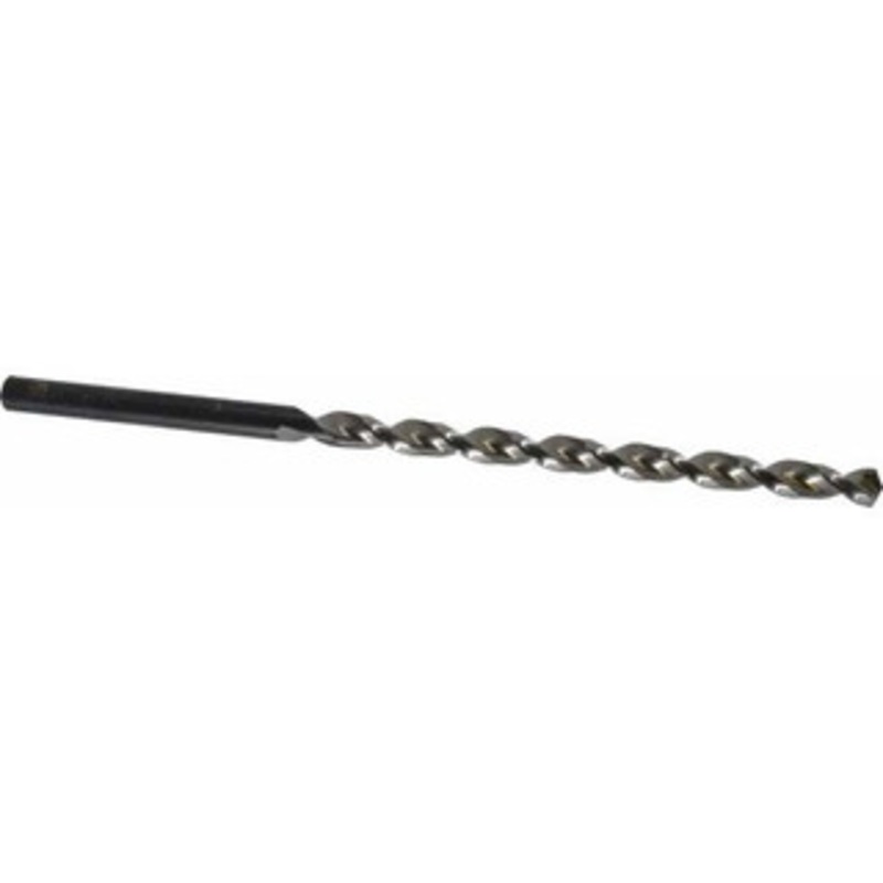 Walter Titex Letter E (1/4) 130 Parabolic Flute High Speed Steel Taper Length Drill Bit Oxide Finish, 3-13/16 Flute Length, 5-13/16 OAL, Standard Point, Straight Shank, Series A1522 5061847 – 01465160