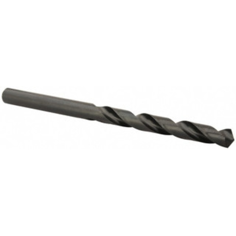 Chicago-Latrobe 35/64 118 Spiral Flute High Speed Steel Taper Length Drill Bit Oxide Finish, 4-7/8 Flute Length, 8-1/4 OAL, Standard Point, Straight Shank, Series 120 49735 – 81400350