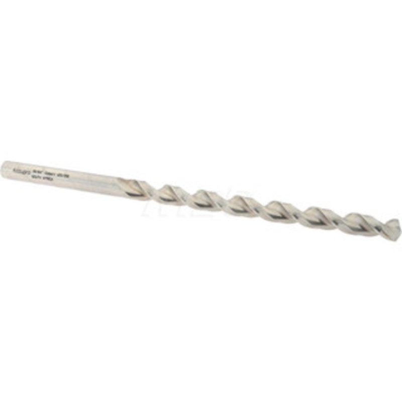 Accupro 19/64 130 Parabolic Flute Vanadium High Speed Steel Taper Length Drill Bit Bright Finish, 4-9/32 Flute Length, 6-1/2 OAL, Split Point, Straight Shank 1100754-AC – 85946986