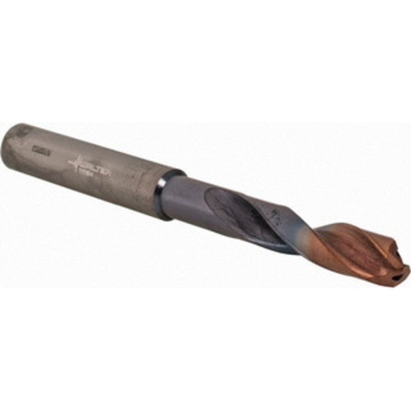 Walter Titex 17/64 140 Spiral Flute Solid Carbide Screw Machine Drill Bit Double Coating Finish, Right Hand Cut, 34mm Flute Length, 79mm OAL, X-treme Plus Point, Straight Shank, Through Coolant 5537173 – 55389977