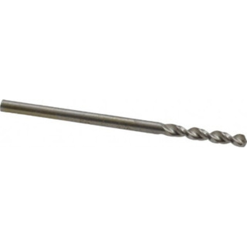 Walter Titex 5/64 130 Parabolic Flute Vanadium High Speed Steel Screw Machine Drill Bit Bright Finish, Right Hand Cut, 15/32 Flute Length, 1-1/2 OAL, Split Point, Straight Shank 5057212 – 01420058