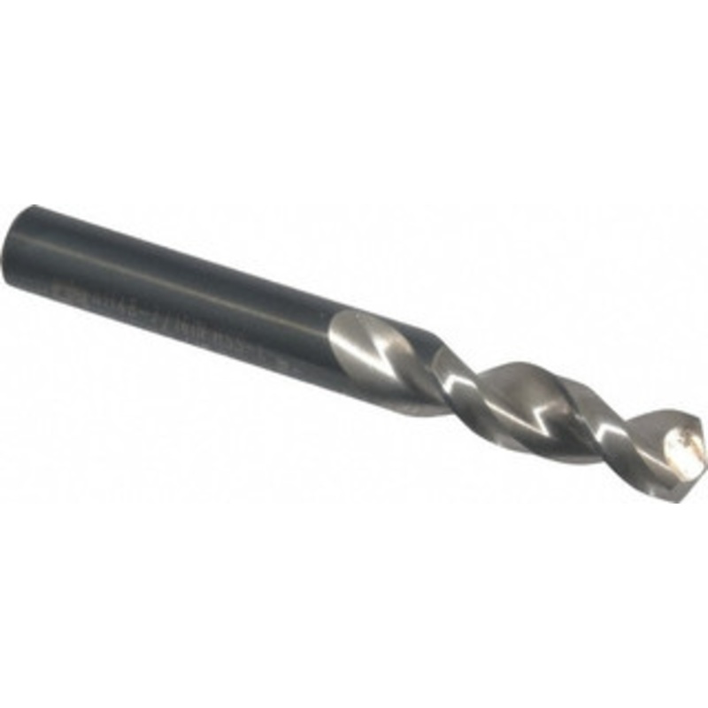 Walter Titex 7/16 130 Parabolic Flute Vanadium High Speed Steel Screw Machine Drill Bit Bright Finish, Right Hand Cut, 1-27/32 Flute Length, 3-3/4 OAL, Split Point, Straight Shank 5057233 – 01420280