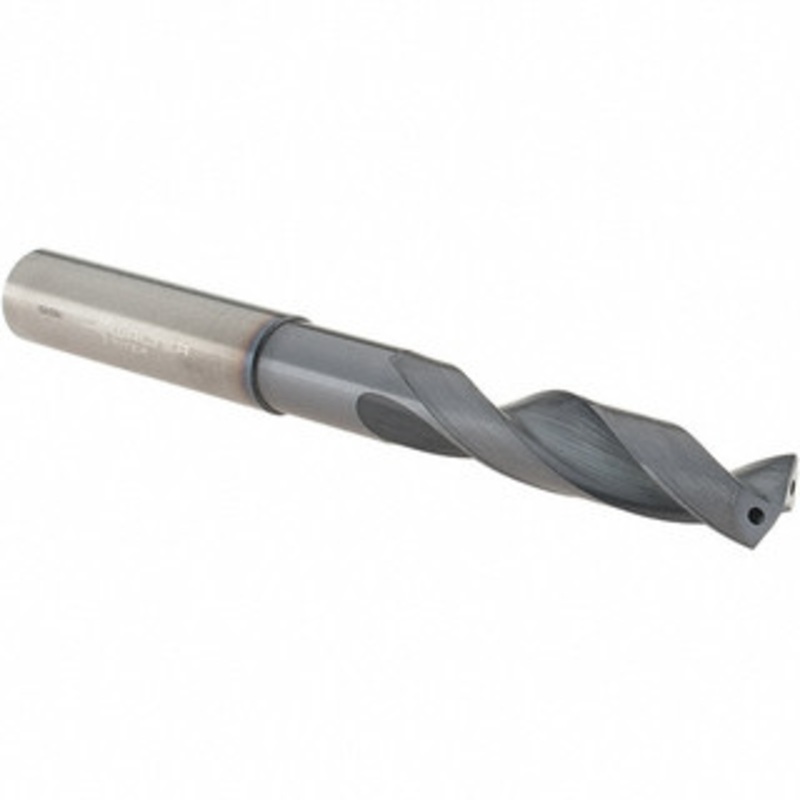 Walter Titex 7/16 150 Spiral Flute Solid Carbide Screw Machine Drill Bit Tinal Finish, Right Hand Cut, 55mm Flute Length, 118mm OAL, Form V+A Point, Straight Shank, Through Coolant 5293782 – 56351059