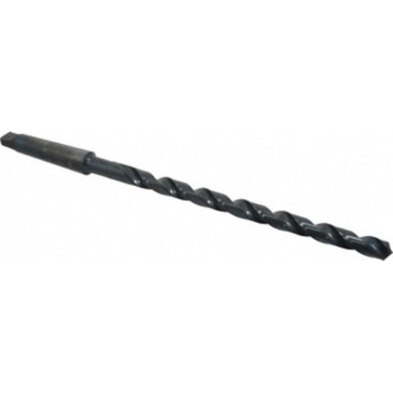Chicago-Latrobe 33/64, 2MT 118 Point High Speed Steel Taper Shank Drill Bit Oxide Finish, 8 Flute Length, 12 OAL, Spiral Flute, Series 110X 51375 – 81360331