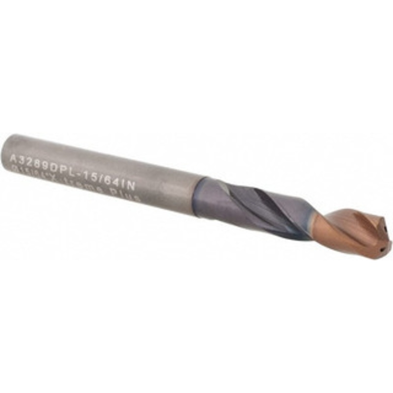 Walter Titex 15/64 140 Spiral Flute Solid Carbide Screw Machine Drill Bit Double Coating Finish, Right Hand Cut, 28mm Flute Length, 66mm OAL, X-treme Plus Point, Straight Shank, Through Coolant 5537163 – 42198143