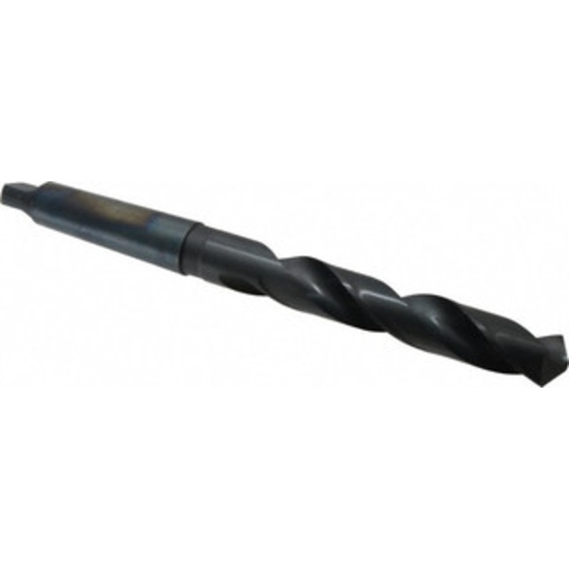 Chicago-Latrobe 1-3/16, 4MT 118 Point High Speed Steel Taper Shank Drill Bit Oxide Finish, 7-3/8 Flute Length, 13 OAL, Spiral Flute, Series 110 53176 – 81541120