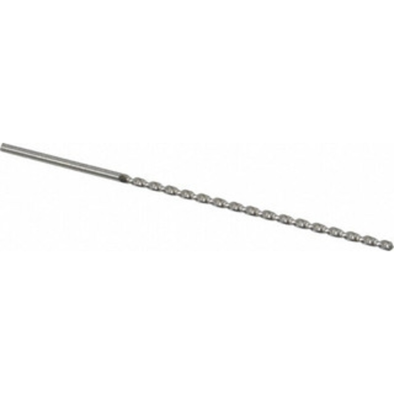 Walter Titex 5/64 130 Parabolic Flute High Speed Steel Taper Length Drill Bit Bright Finish, 2-7/32 Flute Length, 3-11/32 OAL, Standard Point, Straight Shank, Series A1522 5061917 – 01465053