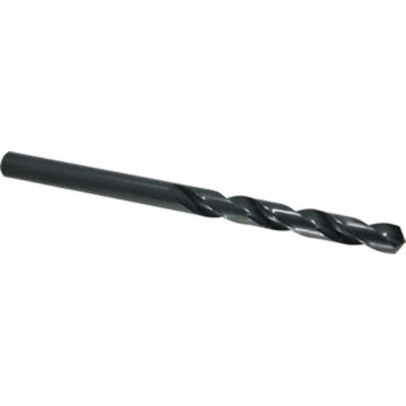 Chicago-Latrobe 19/32 118 Spiral Flute High Speed Steel Taper Length Drill Bit Oxide Finish, 4-7/8 Flute Length, 8-3/4 OAL, Standard Point, Straight Shank, Series 120 49738 – 81400384