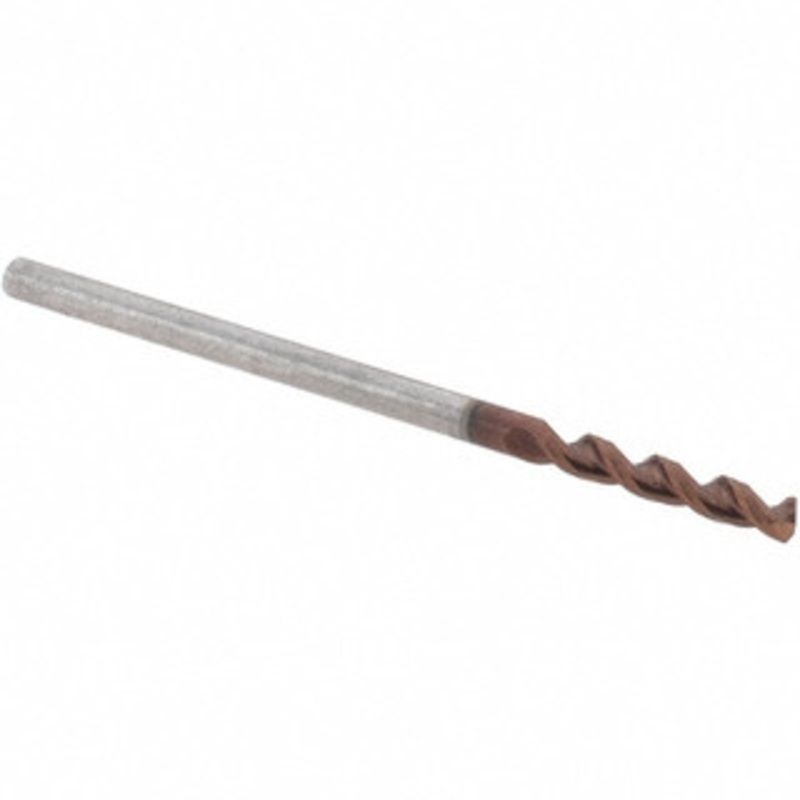 Walter Titex 1/16 130 Parabolic Flute Cobalt Screw Machine Drill Bit AlCrN Finish, Right Hand Cut, 10mm Flute Length, 34mm OAL, Conical+C Point, Straight Shank 5337141 – 36336212