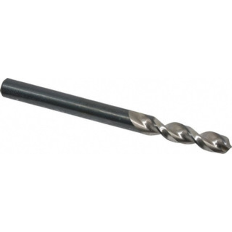 Walter Titex 7/32 130 Parabolic Flute Vanadium High Speed Steel Screw Machine Drill Bit Bright Finish, Right Hand Cut, 28mm Flute Length, 2-19/32 OAL, Split Point, Straight Shank 5057234 – 01420140