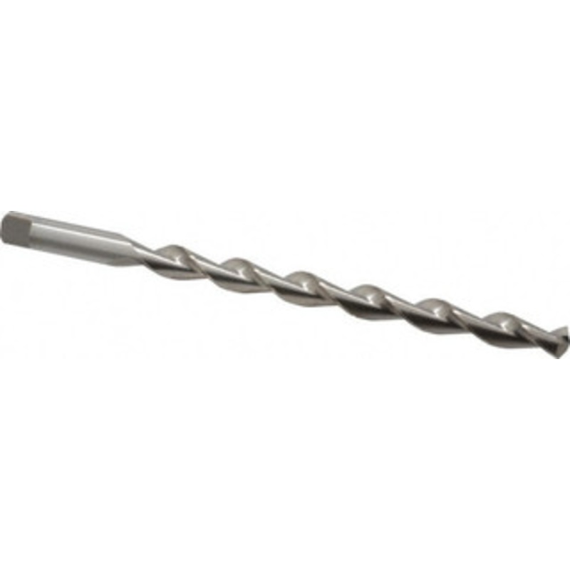 Chicago-Latrobe 13/32 135 Parabolic Flute High Speed Steel Taper Length Drill Bit Bright Finish, 5-5/8 Flute Length, 7 OAL, Split Point, Tanged Shank, Series 120DH 68826 – 80907264