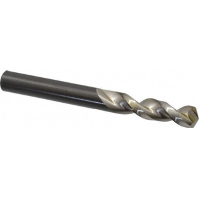 Walter Titex 0.3425 130 Parabolic Flute Vanadium High Speed Steel Screw Machine Drill Bit Bright Finish, Right Hand Cut, 1-9/16 Flute Length, 3-5/16 OAL, Split Point, Straight Shank 5057243 – 01424290